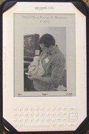 Kindle displaying a photo in a PDF file.