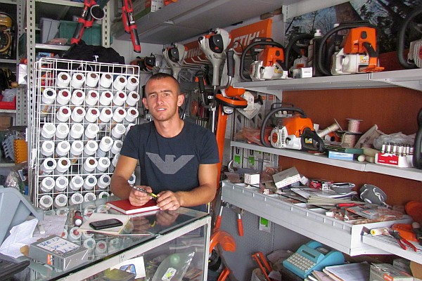 Paulo in hhis hardware shop