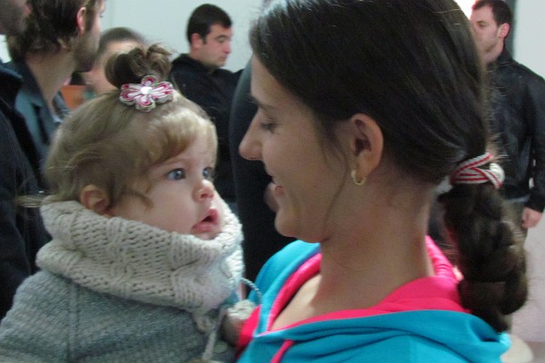Baby Sophia and Evianda at church