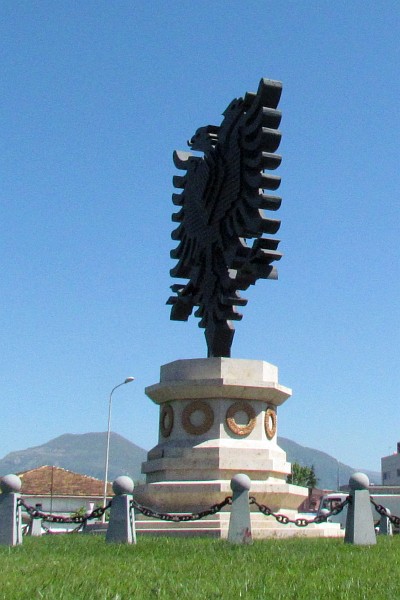 Albanian eagle statue