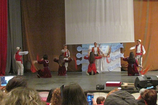 one of three dance groups