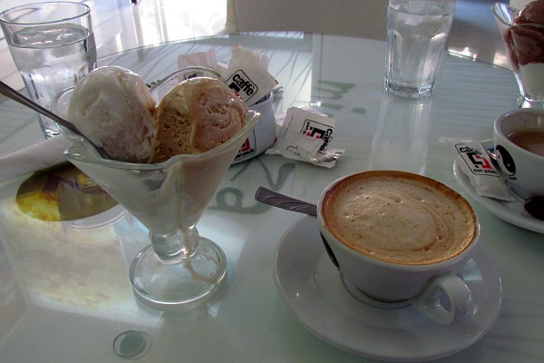 ice cream and coffee