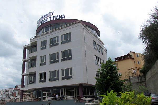 the UNYT buildling in Tirana