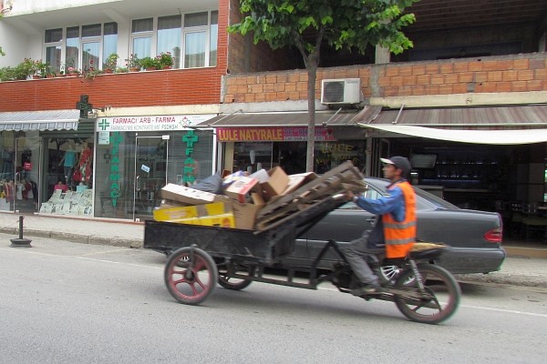 motorcycle cart with cargo