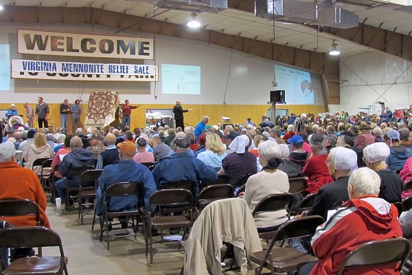 the Saturday morning auction at the Va. Menno. Relief Sale