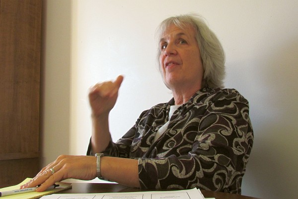 Janet Blosser (Virginia Mennonite Missions) makes a point