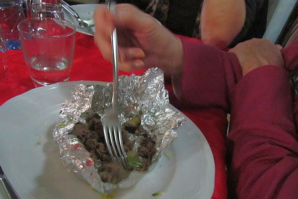 one course was a foil dinner