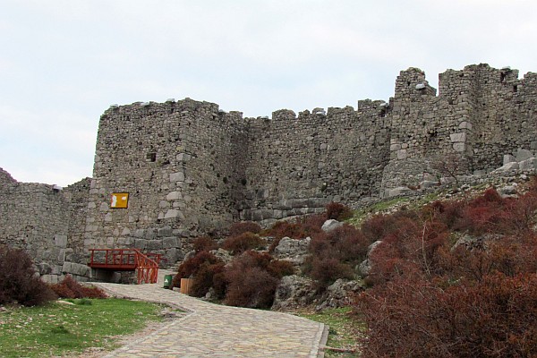 close-up of the castle entrance