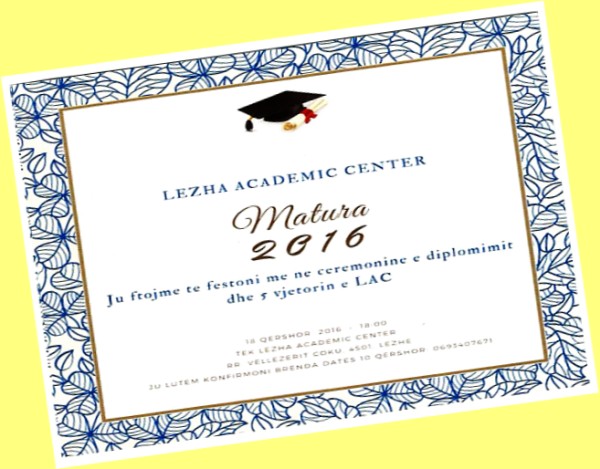 invitation to LAC grad