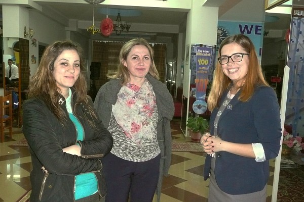 Marinela, Ina and Ina converse at LAC