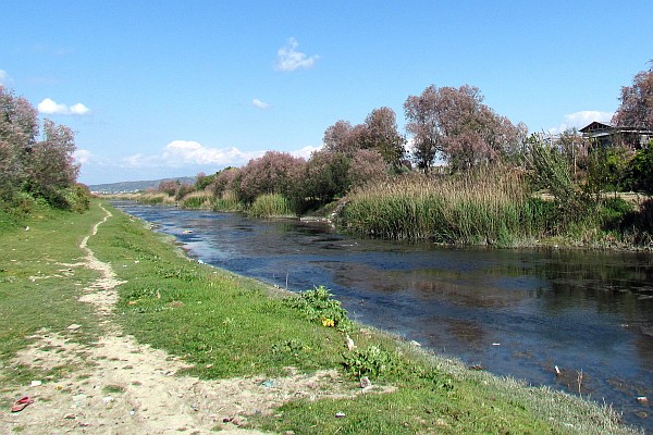 a drainage canal near Lushnje