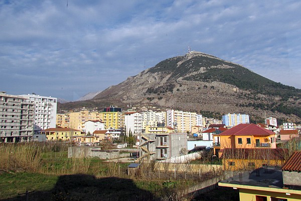 Lezhë Castle on a hill outside of Lezhë