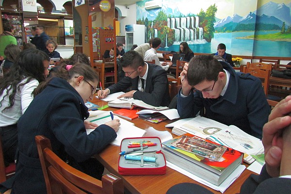 LAC students  in after-school study hall