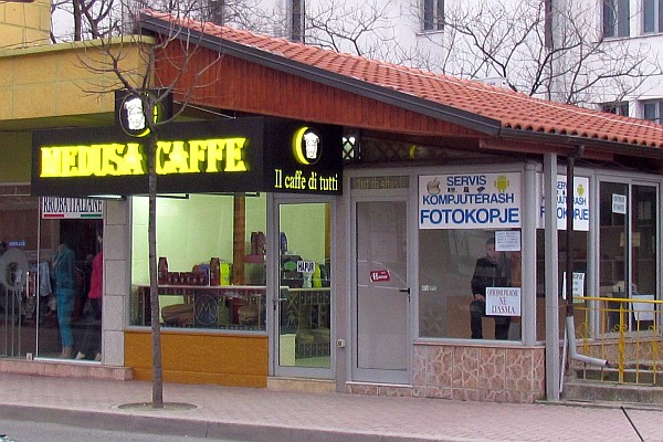 a cafe and a copy shop