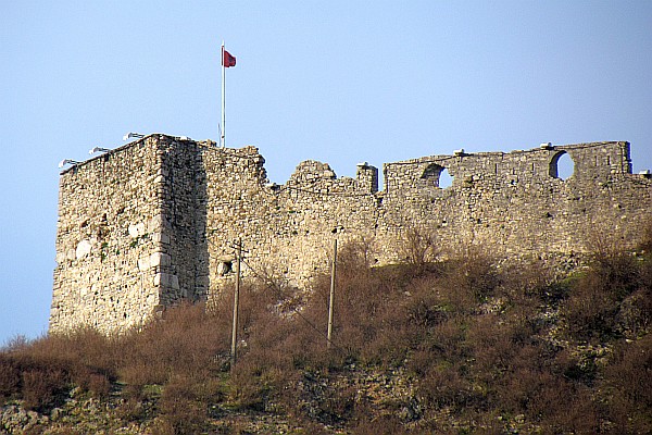 close-up of the Lezhë castle ruins