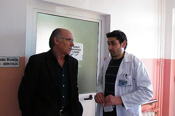 Dini and Dr. Rumija at the hospital