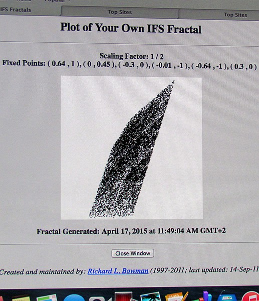 Evianda's IFS fractal for a shark's top fin