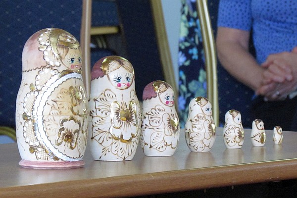 close up of the nested dolls