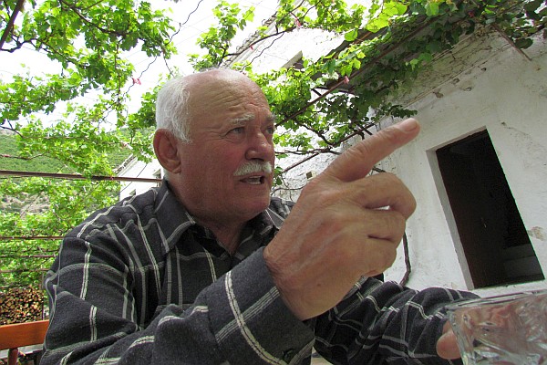 Grandpa explains a point in conversaiton