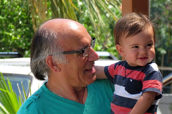proud grandpa Dini and Vincent