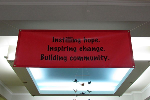banner with a short vision statement
