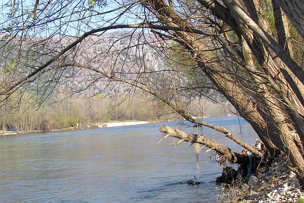 River scene in Počitelj, Bosnia-Herzegovina