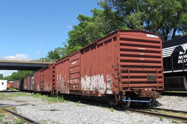a lline of boxcars ready to be moved