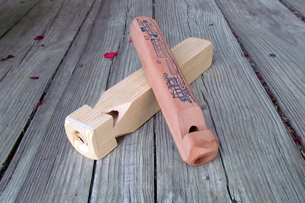 wooden toy train whistles