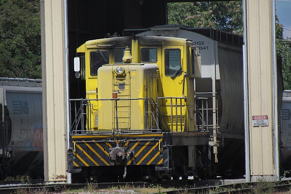 switcher locomotive at the feed mill