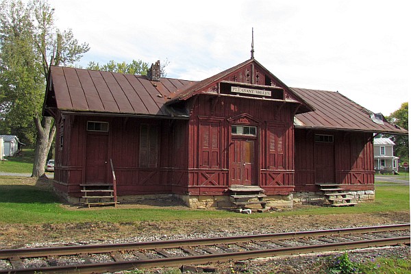 Pleasant Valley train depot from almost directly W