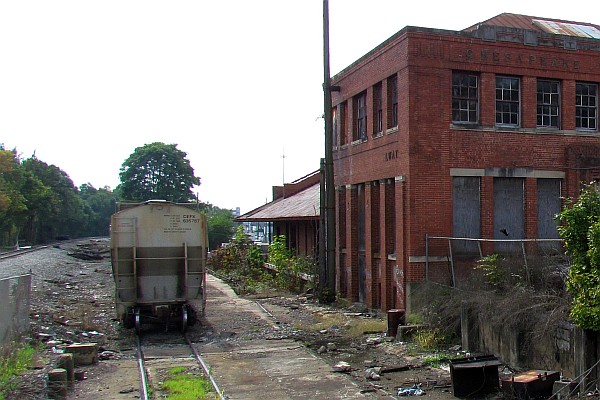 a run-down depot in Harrisonburg, VA