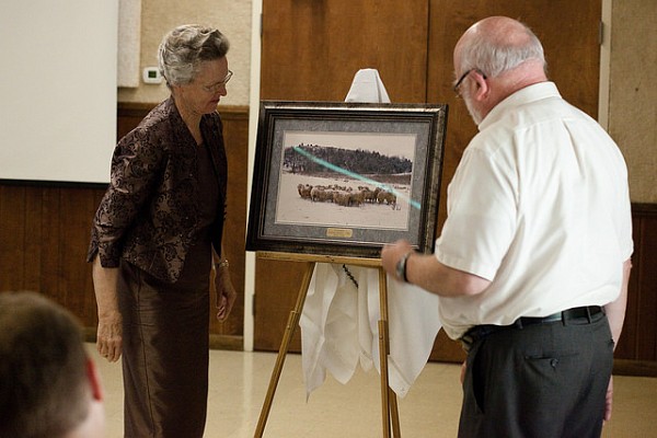 a framed photograph from the four churches