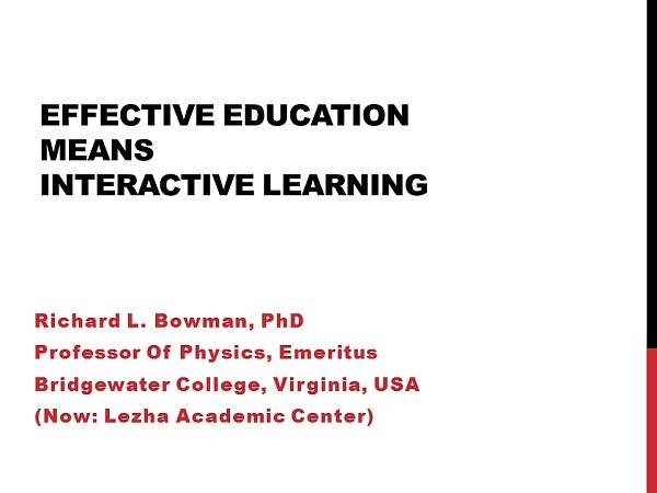 title slide to teaching is interactive