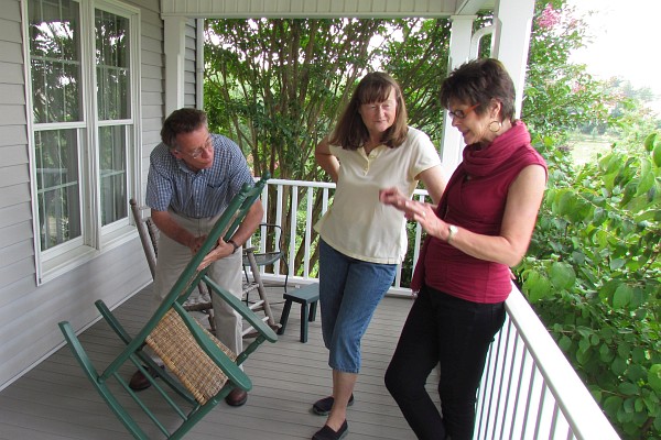 Phil and Betsy MOyer with Lois King (center)