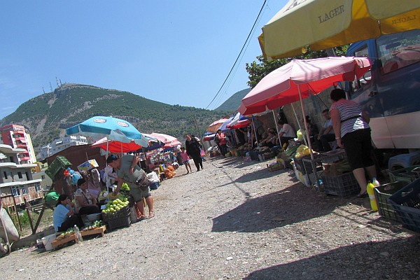 the open-air part of the market
