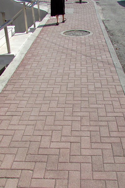 tesselation pattern in a sidewalk