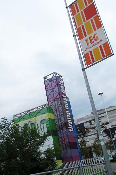 outdoor signs for Tirana East Gate mall