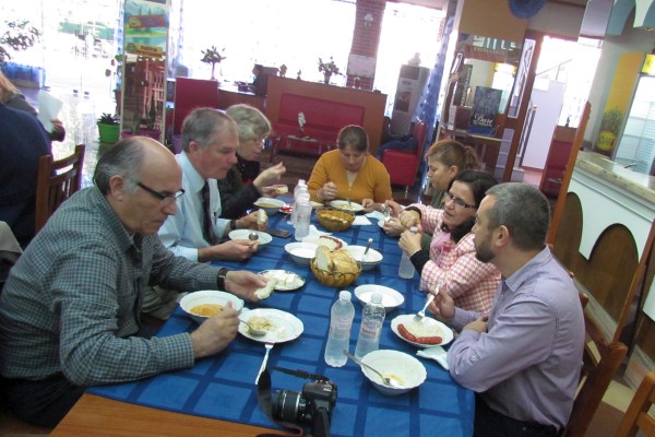 Jim Hersherger (2nd on left) and Martin Rhodes (on far right) visit LAC