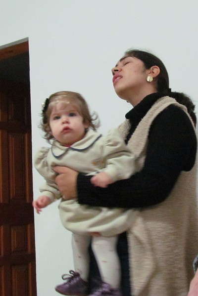 Sophia held by her mom, Solenge