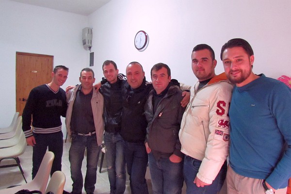 comdraderie of men after church