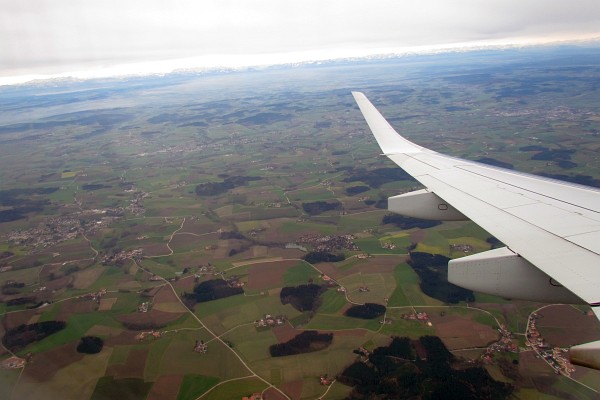 in the air from Tirana to Munich
