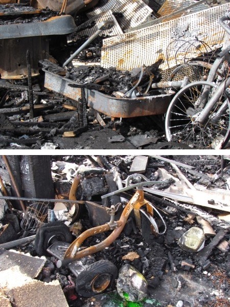 some remains of our burned out barn