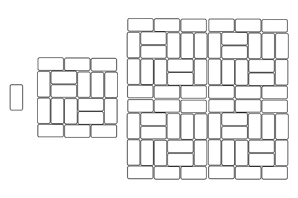 my sample design using rectangular bricks