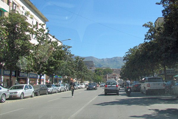 street past the Italian library 