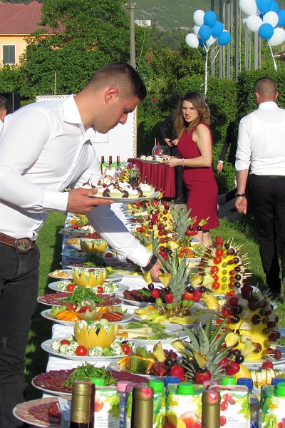 the food spread
