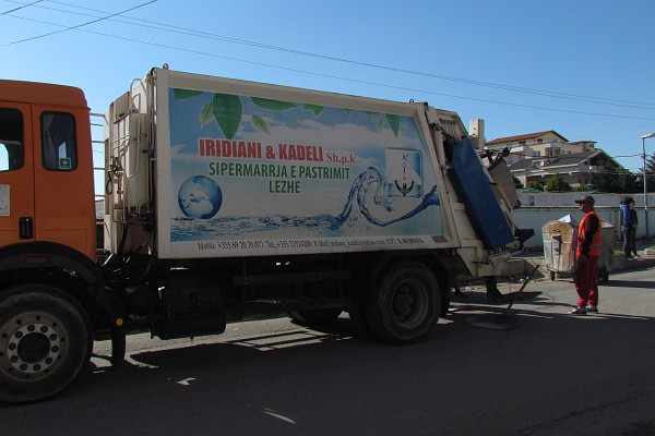 one of the new garbage trucks
