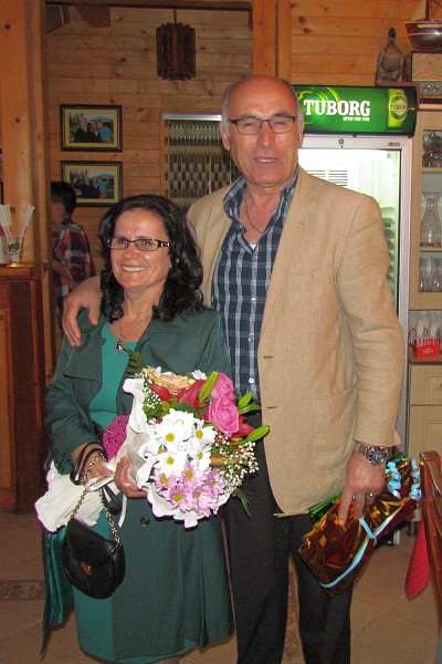 Klementina and Dini with his gifts