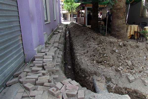 ditch for a higher power electrical cable