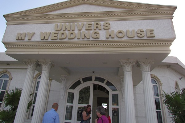 at the Universe Hotel in their wedding house