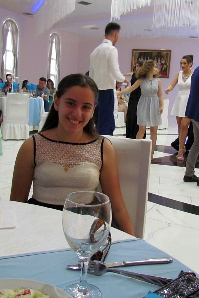 Klaudja gives a smile